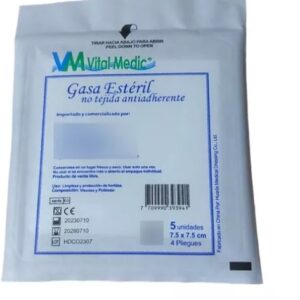 GASA ESTÉRIL NO TEJIDA 7.5X7.5 X 5PLIEGUES